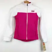 Levi's Girls Pink Fleece Zip up Jacket, Size 10-12 NEW