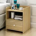 Varossa Classic Bedside Table with 2 x Shelf & 1 x Drawer (Natural)