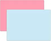 Gartful 2 Pack Nail Mat, 15.7" x 11.8" Silicone Sheet for Crafts, Multi Purpose Heat Resistant Pads for Epoxy Resin, Jewelry Casting, Painting, Kitchen Counter, Placemat,Blue & Pink
