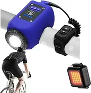 Electric Bike Horn Bike Light - 120 DB Waterproof Scooter Lights For Night Riding | USB Rechargeable, 180 Degree Viewing Angle, Flashlight Taillight With 4 Modes For Cycling
