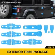 Door Hinges + Tailgate Hinges Decor Trims Kit for 18+ Jeep Wrangler JL Baby Blue (for: Jeep)