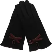 [BESPORTBLE] 1Pair Women Winter Touchscreen Gloves Thermal PU Leather Lined Warm Durable for Outdoor Activities Fits All for Cold Weather Use