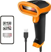 Handheld 1D B ode Scanner USB Wired Bar Code Reader M l Trigger Scanning Support Paper Code/Screen Code Compat with Windows Android iOS System for Supermarket Library Logistics Warehouse Multicolor S5