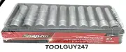 SNAP ON TOOLS USA 10pc 1/2" Drive METRIC Deep 6 Point Socket Set 310TSM NEW +
