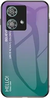 Compatible with Nothing Phone (1) 5G Case,3-Layer Combination (PC Glass Back Panel+TPU Silicone) Anti-Drop Phone Case Cover Purple