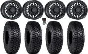 Raceline Omega 15" Wheels Gloss Black 30" Intersect Tires Commander Maverick