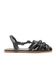 Square-headed flat sandals 35,37,40,41,42 black