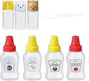 25mL Squeeze Ketchup Bottles Bottles Squeezable Portable Condiment Bottles Salad Dressing Container for BBQ Lunch Box, 2/3/4