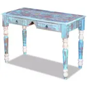Retro Style Wooden Desk Workstation Computer Writing Table With Storage Drawers