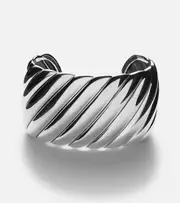 [David Yurman] David Yurman Sculpted Cable sterling silver cuff bracelet One Size silver