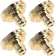 [DIYEAH] Hypoallergenic Gold Earring Studs Locking Backs Tragus Piercing Jewelry Earring Lifters for Heavy 4pcs Backs for Women Girls