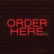 BRAND NEW "ORDER HERE" 30x12X1 INCH LED FLEX WINDOW/WALL INDOOR SIGN 30272