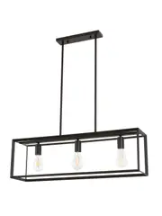North 3 Light Pendant in Black
