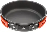 MUSISALY Camping Non Stick Frying Pan Portable Cooking Pot for Outdoor Cooking Lightweight Cookware Easy to Clean for Camping Hiking and Picnics