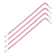 4Pcs Ball End Hex Key Wrench, 2mm l Shape Extra Long S2 Steel Repair [Pink]