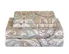 Bedding 4 Pieces Queen 100% Cotton Percale Sheets- Printed Bed Sheet & Pillow...