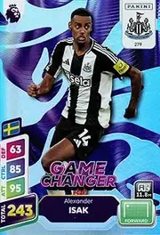 Panini Premier League Plus 2024 2025 Alexander Isak Game Changer Trading Card