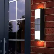 Solar Light Outdoor IP65 Waterproof Wall Light Cordless LED Wall Lamp -White