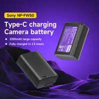 在飛比找蝦皮購物優惠-新款⚡NP-FW50電池 USB充電 npfw50相機電池 