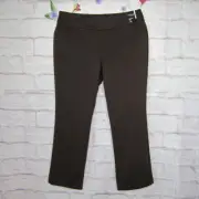 NWT 7th Ave Design Studio New York & Co Whitney Ponte Pants Brown size XL Petite
