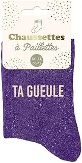 [STC] Glitter Socks - Ta Gueule, Purple, One Size