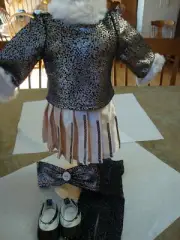 18" American Girl Doll 1920s SPARKLY SKIRT & FUR TRIM TOP OUTFIT Claudie New