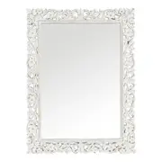 Frieze Hand Carved White Mirror 120x90cm