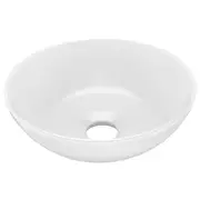 Bathroom Sink Ceramic Matt White Round Bathroom Sinks