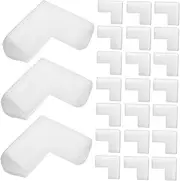 SEWACC 24pcs L-shaped Foam Corner Protectors Shipping Guards for Furniture Artwork Electronics White Lightweight