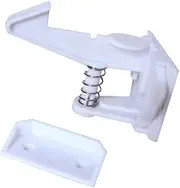 IWOWHERO 12pcs Cabinet Locks Drawers Locks Spring Lock Safety Locks White