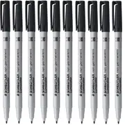 Staedtler 315 Lumocolour Non-Permanent Marker Pen Black (Medium) [Box 10]