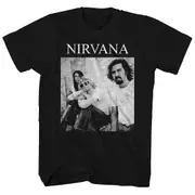 Nirvana T Shirt Black & White Group Photo Nirvana T-Shirt