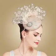 [JKHJFZSA] Ladies Wedding Feather Hat Vintage Fedora