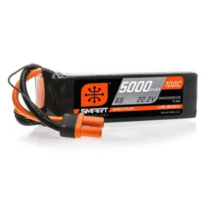 Spektrum 22.2V 5000mAh 6S 100C Smart LiPo Battery IC5 - SPMX50006S100