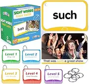BenBen Sight Words Flash Cards, 350 Dolch & Fry High Frequency Site Words for Pre-K, Kindergarten, 1st Grade, 2nd Grade, 3rd Grade, Educational Learning Cards Homeschool Supplies for Ages 3-9