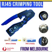 RJ45 Crimper Cat5e 6 7 HD Pass Through Network Connector Crimping LAN Tool aus