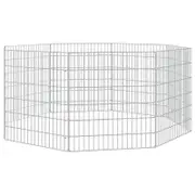 Andala Pets Free Range Animal Enclosure 8-Panel 54x60 cm Galvanised Iron