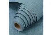 61cm x 10m Green Wallpaper Decor Faux Grasscloth Paper Wall Paper Self Adhesive Removable Blue