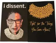 2 BLANK JOURNALS RUTH BADER GINSBURG NEW DIARY BOOKS I DISSENT, FIGHT FOR THINGS