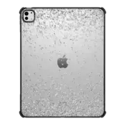 iPad Pro 13-inch (M4) iPad Impact Case Silver Sparkly Glitter Burst