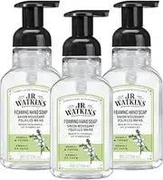 J.R. Watkins Foaming Hand Soap with Pump Dispenser, Moisturizing Foam Hand Wash, All Natural, Alcohol-Free, Cruelty-Free, USA Made, Neroli & Thyme, 9 fl oz, 3 Pack