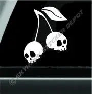 Cherry Skull Bumper Sticker Vinyl Decal Car Van Truck Auto Decal JDM Dope Decal