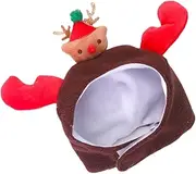 Kisangel Pet Cosplay Headgear Cute Dog Cat Hat for Christmas Festivities Lightweight Comfortable Headdress for Small Pets Adorable Holiday Costume Accessory