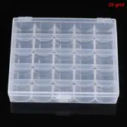 25 Spools Bobbins Sewing Machine Bobbin Case Organizer Storage Clear Box Too*UU