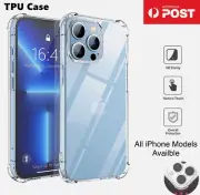 Clear Shockproof Bumper Case Cover For iPhone 16 15 14 13 12 11 Pro Max XS Plus
