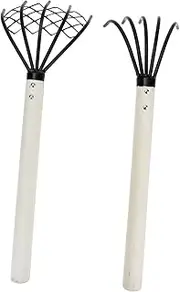 2Pcs Multipurpose Clam Rake with Ergonomic Handle for Beach Digging Hunting and Gardening Durable Claw Style Rake for Clams and Seafood Retrieval