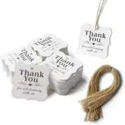 150 PCS Paper Gift Tags Thank You Gift Tags with String for DIY Thanksgiving Day
