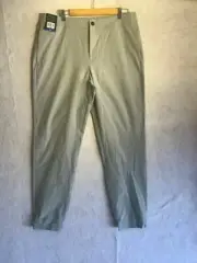 BANANA REPUBLIC Mens Quarry Gray Motion Tech Hybrid Pants Joggers Size 36 NWT