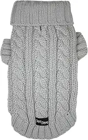 Dan and Sam Knitted Sweater - Cloud Grey, 30cm, Cozy Pet Apparel for Small Dogs & Cats, Soft, Warm, Stylish Knitwear, Perfect Fit for Your Furry Friend, Premium Quality Pet Clothing