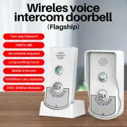 Voice Intercom Doorbell Wireless Doorbell 1-8 Floors Two-way Intercom Ultra-long Standby Wireless Distance 1000 Meters WH